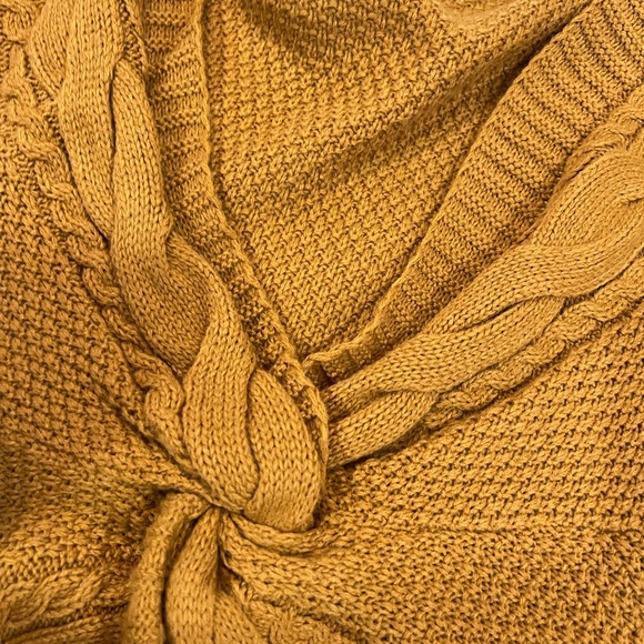 2X Full Circle Trends Sweater Mustard Yellow Brown Long Sleeve Top Plus Size - Picture 6 of 10